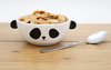 Panda mueslischaal | schattige kleine kom van keramiek met panda-oortjes | aardewerk schaal in schattige panda-look | cadeau voor verjaardag, eerste schooldag, Kerstmis, Valentijnsdag