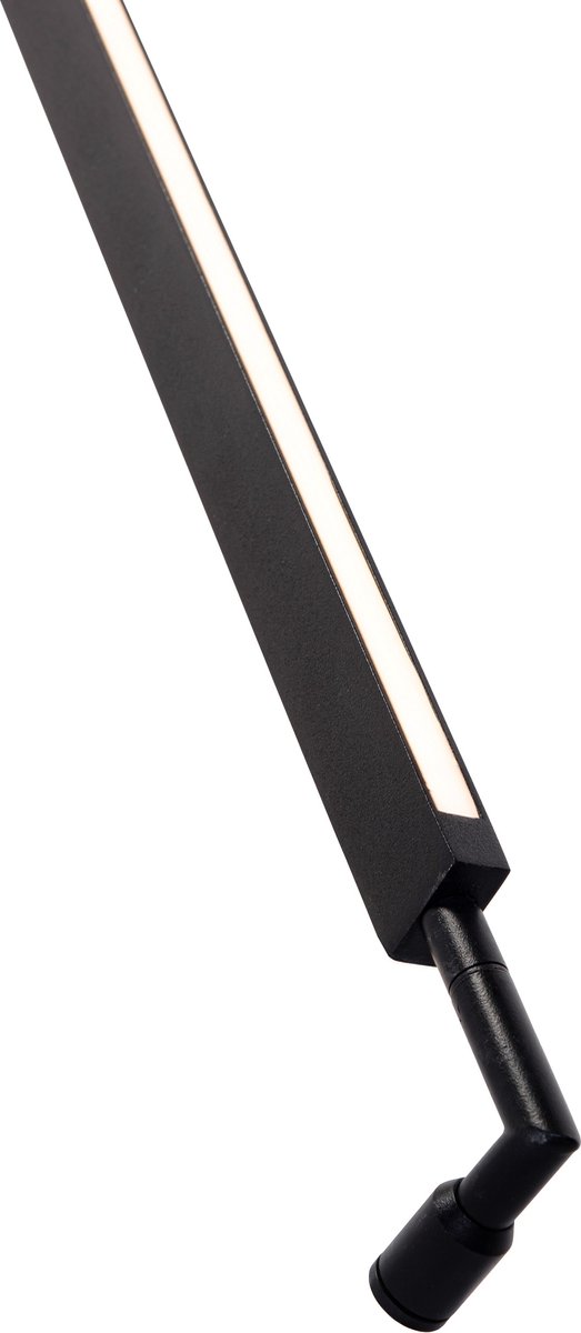 Guri LED wandlamp 54W 3000K zwart, dimbaar, 6320 lumen, hoogte 1800 mm, IP20, energieklasse E