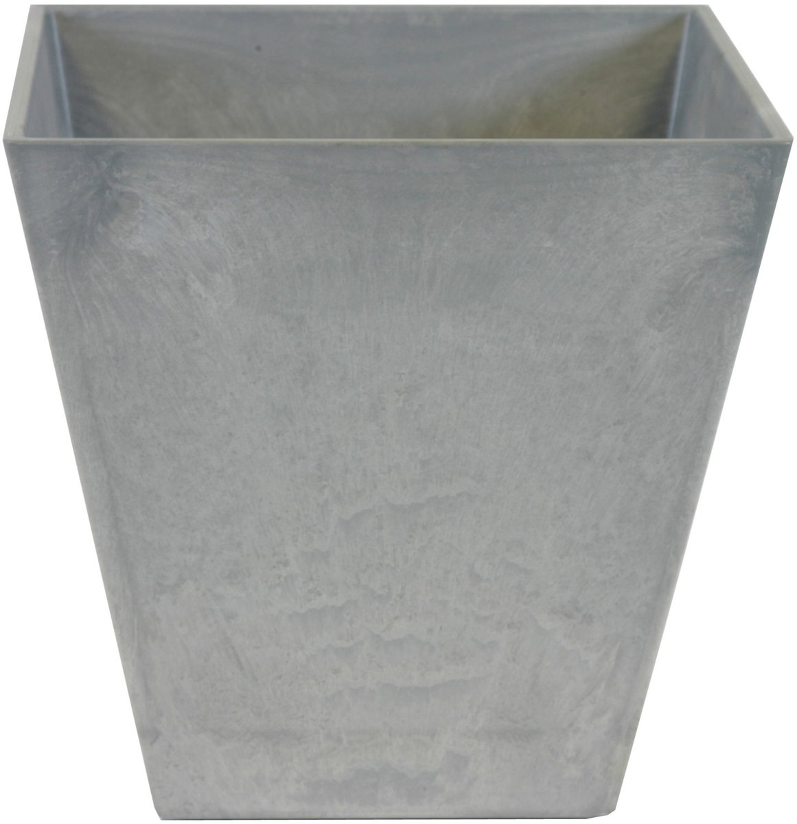 Ter Steege Bloempot/plantenpot - vierkant - kunststof - steengrijs - D30 en H30 cm