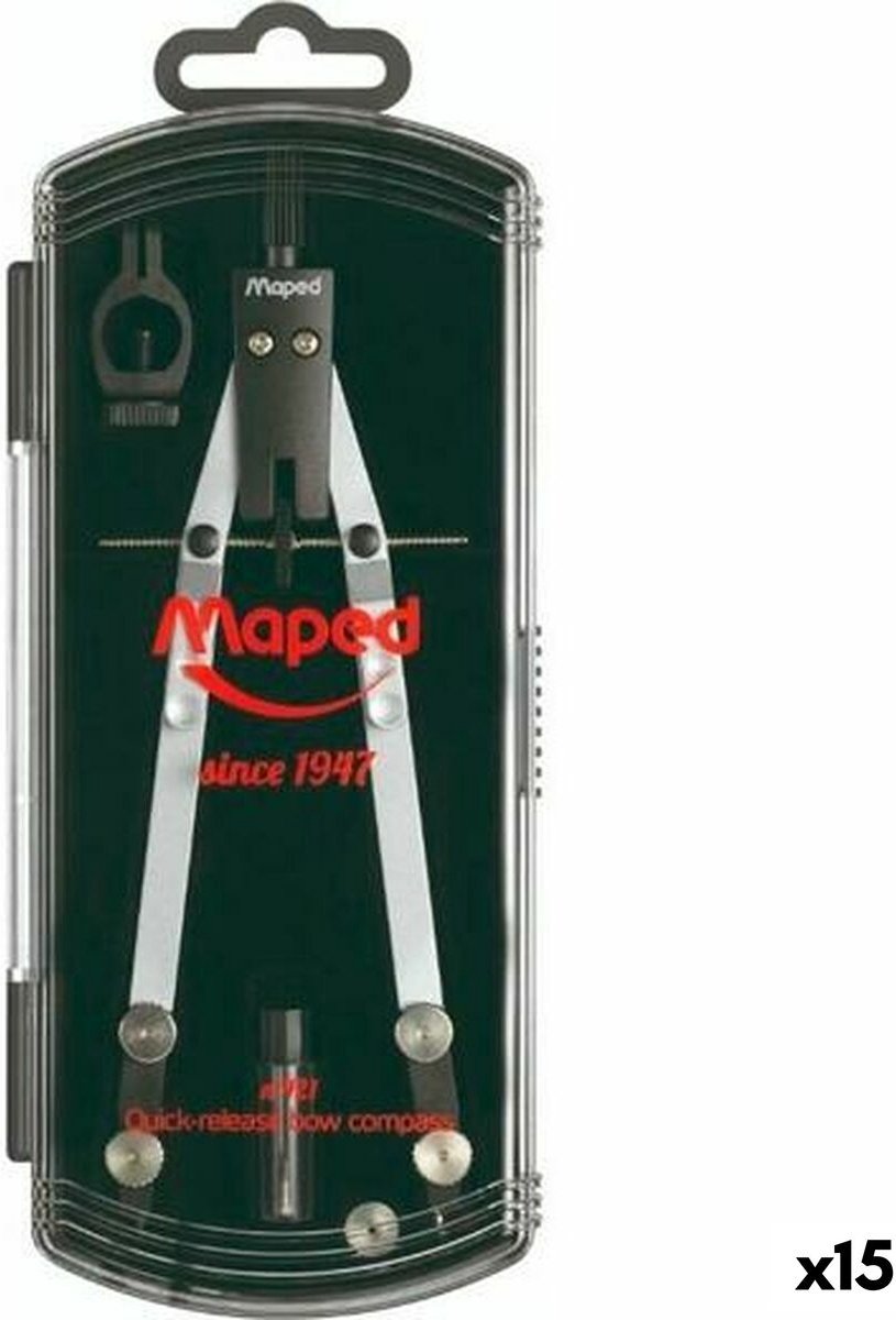Kompas Maped 3 Onderdelen (15 Stuks)