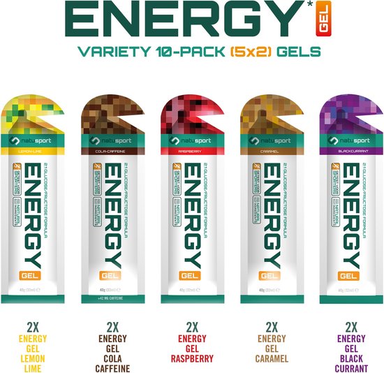 Natusport Variety Pack Energy Gels - Combinatieverpakking - Energiegels met elektrolyten - 10 stuks — afbeelding 2
