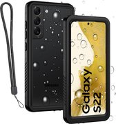 Geschikt voor Samsung S22 Plus Hoesje - Screenprotector - Waterdicht Telefoonhoesje - iP68 - Waterproof - Koord