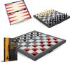 Afbeelding van het spelletje No Peak 3 in 1 schaakbord Plastic - Schaakspel - Dammen - Backgammon - schaakbord met schaakstukken - 3 in 1 schaakset -Inclusief E-Book
