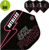 Ruthless Girl Power Dartflights - Zwart