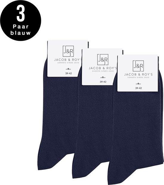 Jacob & Roy's 9 Paires de Chaussettes Noir/Bleu/Gris - Chaussettes - Hommes & Femmes - Coton - Taille 43-46 - Chaussettes - Sans Couture