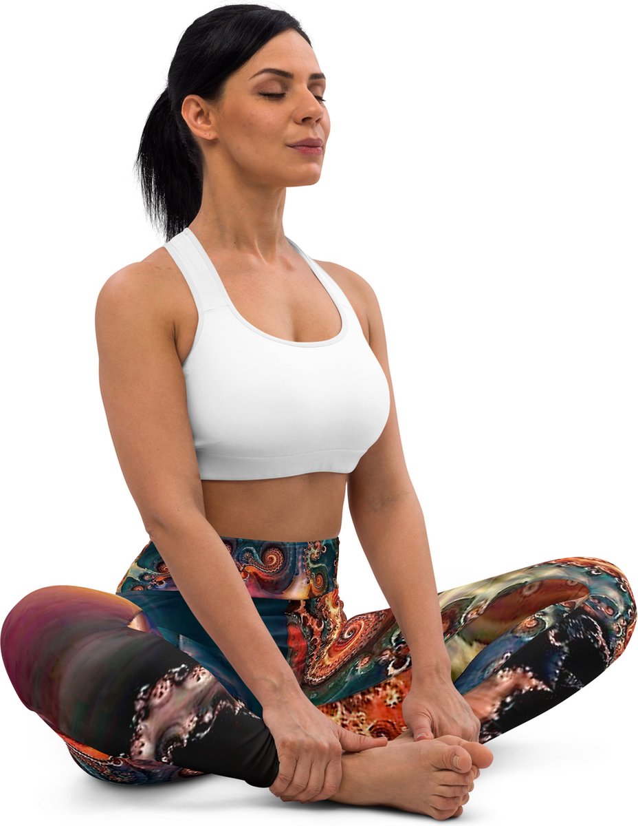 II THE MOON Yoga Legging dames top kwaliteit, wordt per bestelling geprint, gesneden en handgenaaid met unieke originele print ontworpen met liefde door MOON