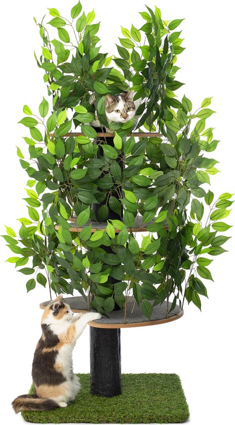 Kattenboom met verwisselbare bladeren - Krabpaal voor katten om in te...