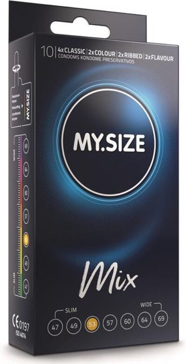 MY.SIZE Mix 53 mm Condooms - 10 stuks