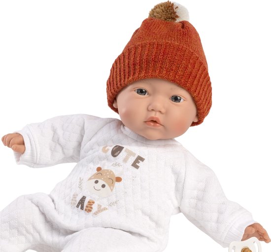 Llorens mini poupée corps soft Bébé Cute avec tétine 31 cm | bol