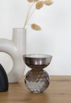 Burano Candle Holder - Candle holder in smoked glass
