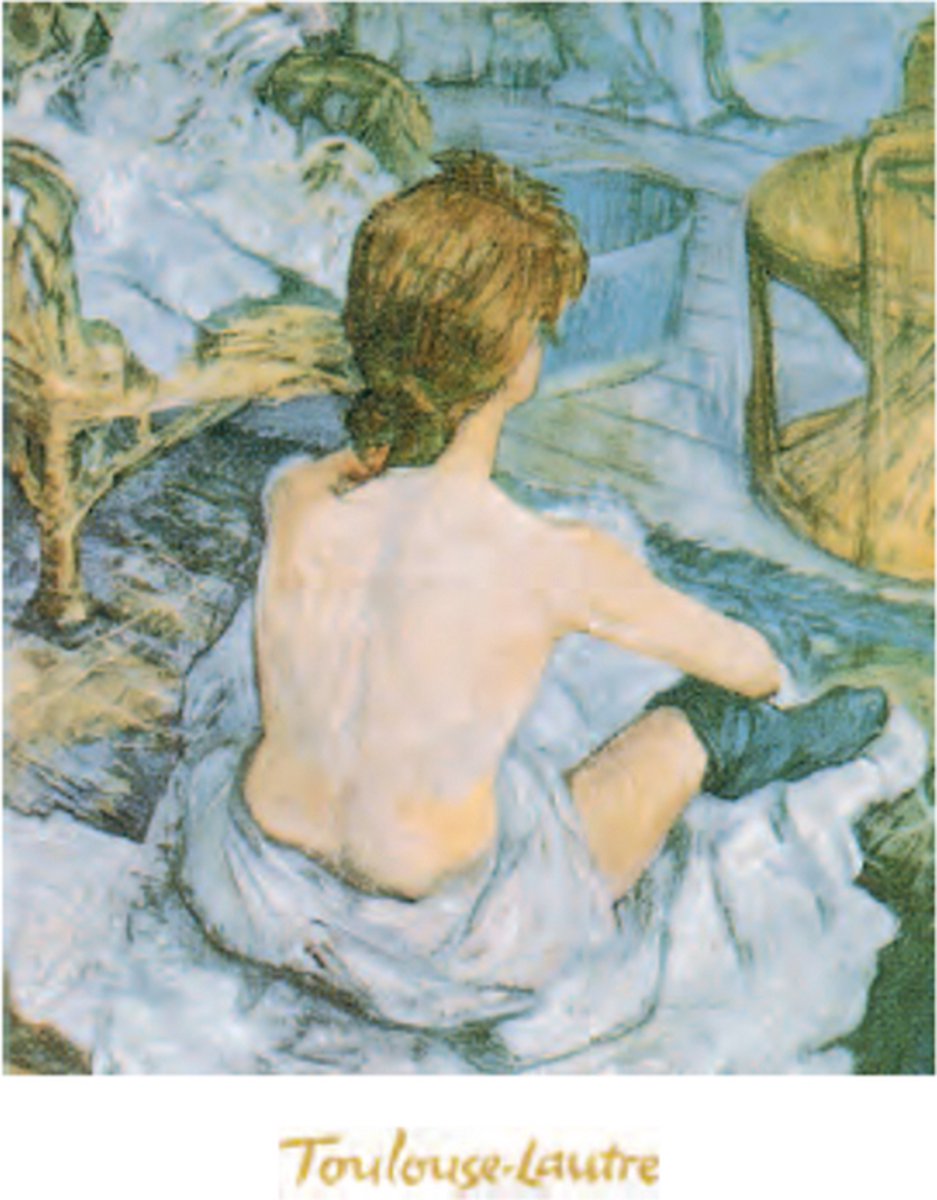 Catch Projecten Mini kunstposter - Henri Toulouse-Lautrec - The Toilet - 24x30 cm Multicolor