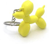 Sleutelhanger ballon hond Yellow Geel ballonhondje hondje