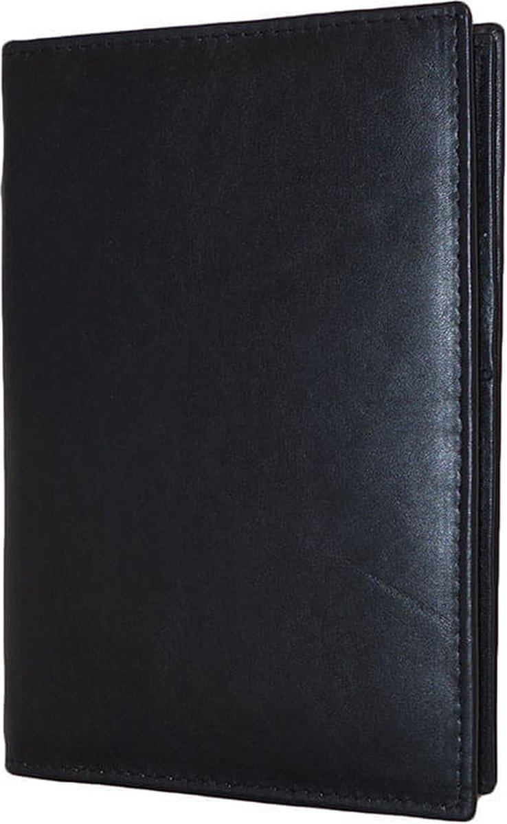 Leather Design Paspoort Portefeuille Zwart