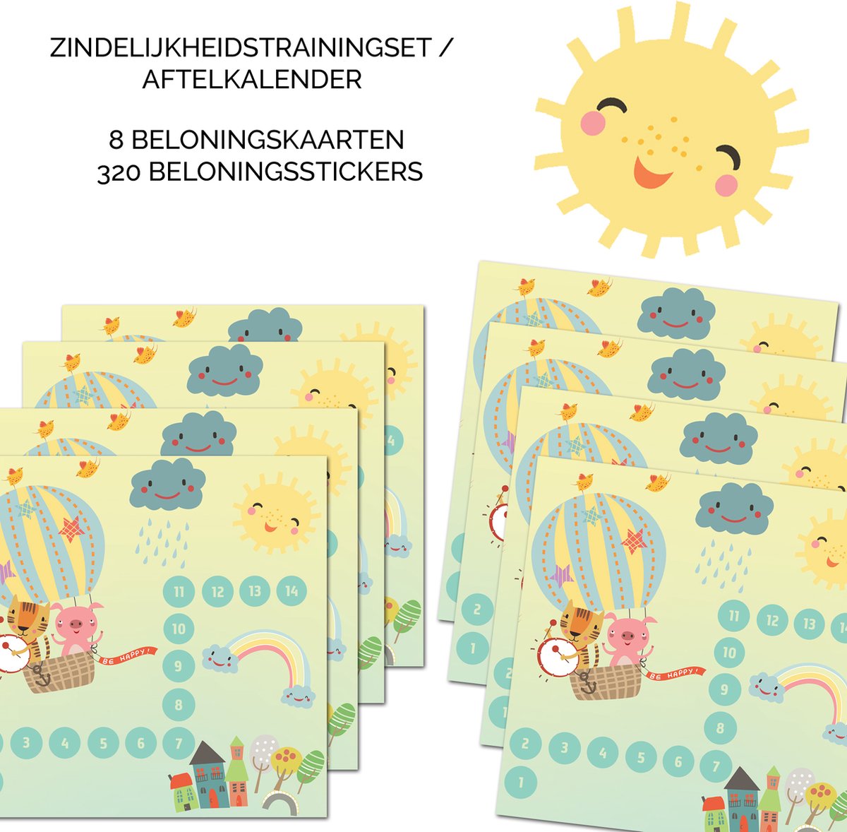 Goedkoopste Schattig Beloningssysteem met Stickers - 8 Beloningskaarten met 320 Beloningsstickers - Belonen met Stickers - Aftelkalender - Beloningssysteem Kinderen - Beloningskaarten - Op het Potje - Zindelijkheidstraining Kind - Beloningssysteem Meisjes