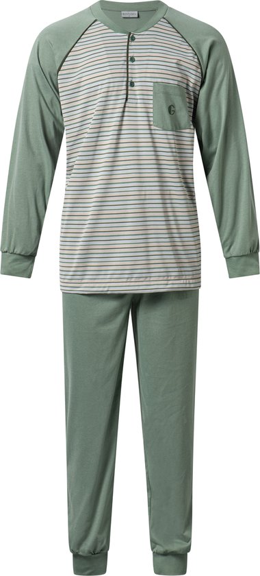 Heren pyjama singlejersey 944229 van Gentlemen knoophals maat XL