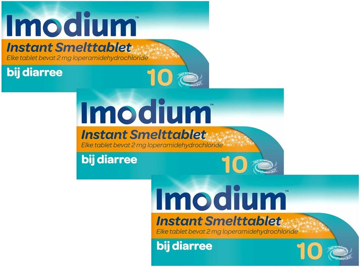 Imodium Instant Smelttablet Diarreeremmer Loperamide 2mg - 3 x 10 tabletten - Imodium