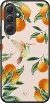 Hoesje geschikt voor Samsung Galaxy A54 - Tropical fruit - TPU Hard Case Backcover - Oranje - ELLECHIQ