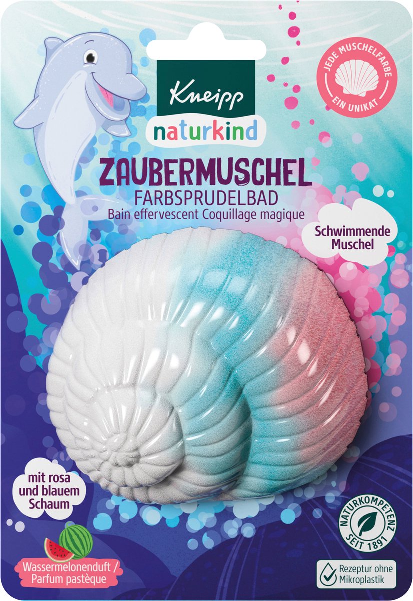 Kneipp Naturkind Badbruistablet Zaubermuschel, 85 g