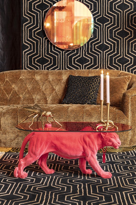 Bold Monkey Dope As Hell Panter Salontafel Roze Panter Tafel 8mm Bold Monkey Dope As Hell Panter Salontafel Roze Panter Tafel 8mm