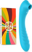 PureVibe® Vibrating Air-Pulse Massager 3-in-1 Clitoris & G-spot Vibrator - 10 Luchtdruk standjes - 10 vibratie standjes - Verwarmd - Vibrators voor Vrouwen - Sex Toys - Erotiek - Blauw