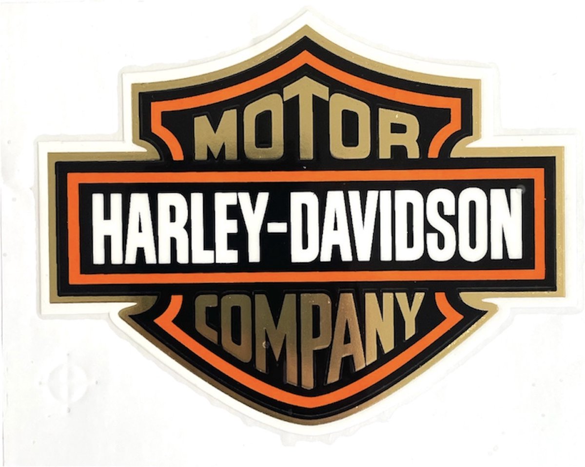Harley HD 3D Resin Embossed Stickers for Car, Motorcycle, Tank, Helmet, Notebook, Laptop etc. Suitable for Smooth and Slightly Curved Surfaces. (Black/Chrome