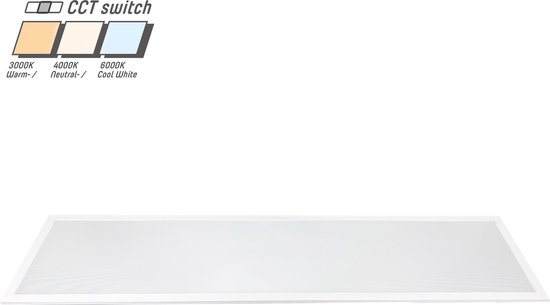 Panneau LED LongLife 30 x 120 cm - Couleur de lumière dimmable du blanc chaud au blanc froid - 130 lm/w