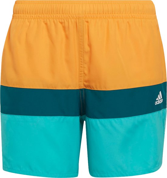 Adidas colorblock zwemshort in de kleur geel.