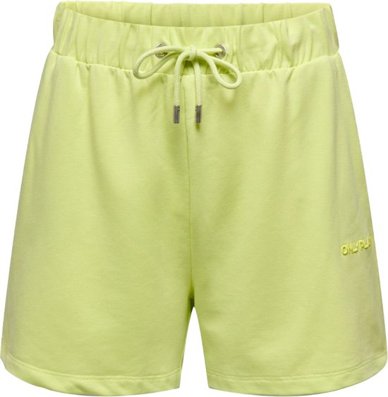 Only play frei logo high waisted sweat short in de kleur lime.