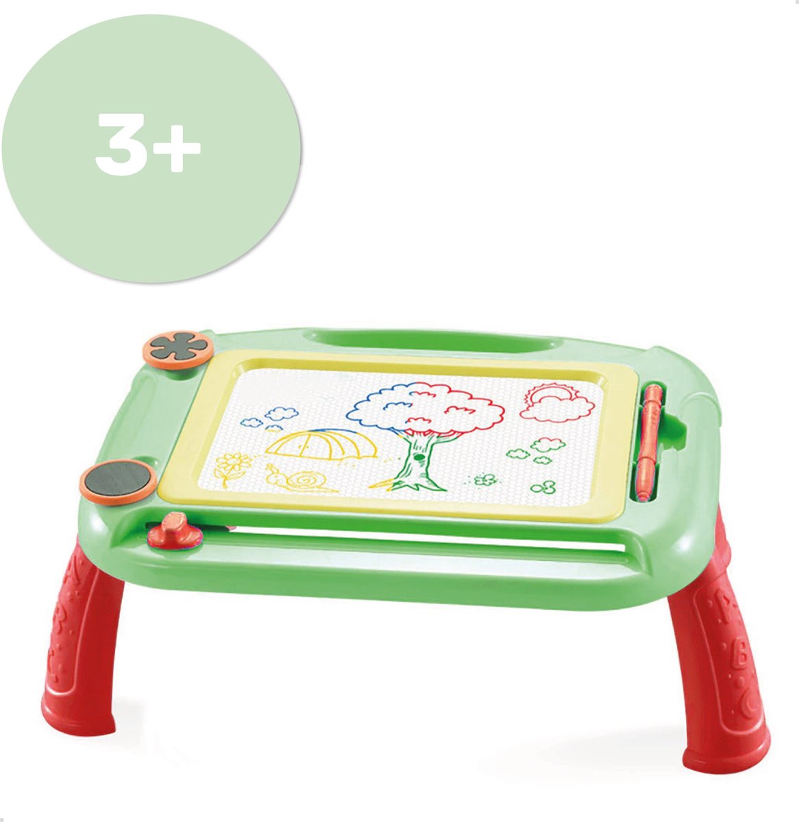 Planche Dessin Magnétique Éducative Pour Enfants - Tablette Rouge Avec Stylo - Jouet Créatif Boules Magnétiques