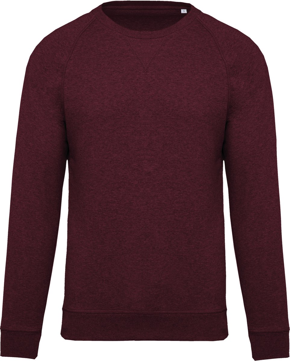 Biologische herensweater met ronde hals Kariban Wijnrood Wine Heather