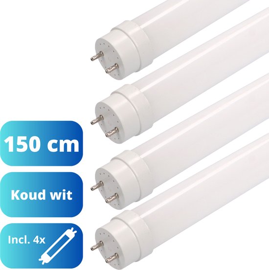 EasySave LED TL Tube 150 cm - Raccord T8 - Lumière blanc froid - Dure jusqu'à 15 ans - 2520 lm - 4PACK