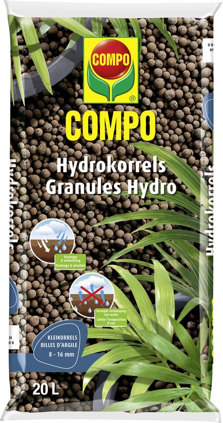 COMPO Hydro-granulés - couvre-sol - granulés d'argile incassables et sans  poussière 