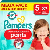 Pampers - Pantalon de Protection Premium - Taille 5 - Mega Pack - 87 pièces - 12/17 KG