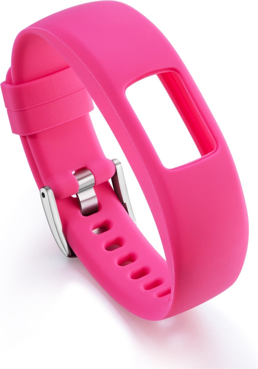 By Qubix - Siliconen sportbandje - Roze - Geschikt voor Garmin Vivofit 4
