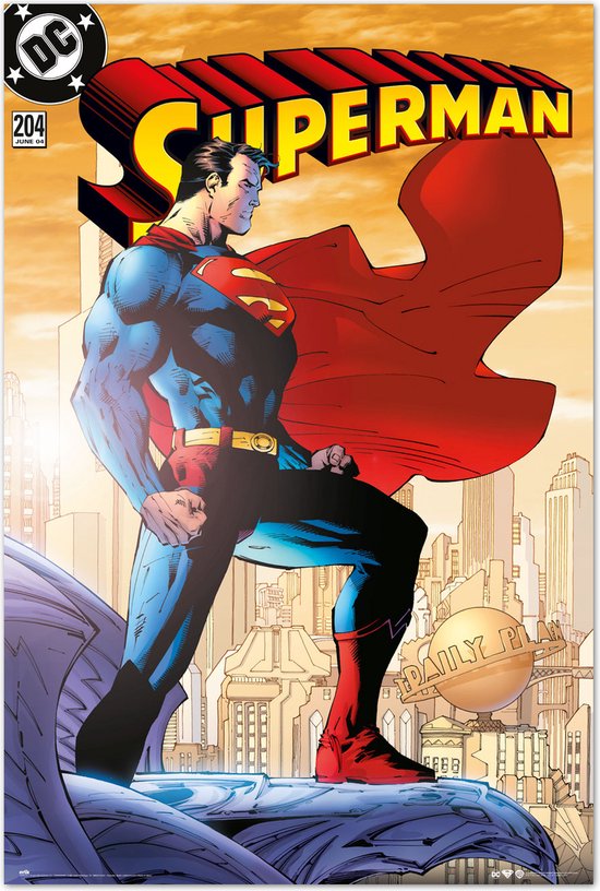 Affiche Superman - Super-héros - DC Comic - Justice League - Comic - 61 x 91,5 cm