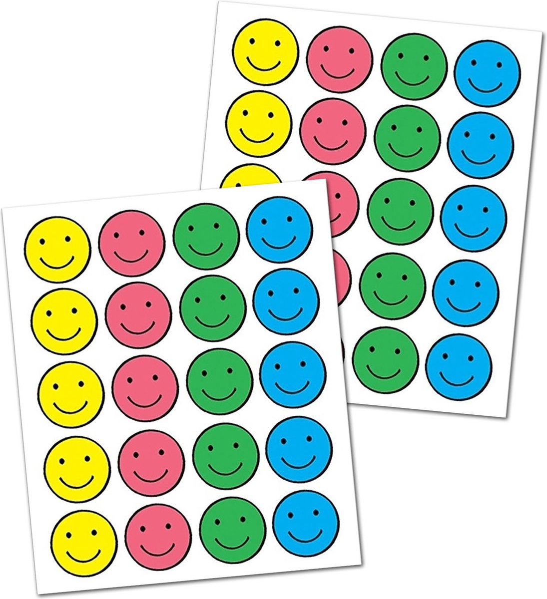 Stickervellen Grote Smileys Smiley Stickers Beloningsstickers