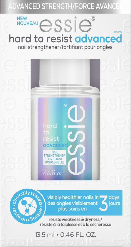 essie - nagelverzorging - hard to resist - advanced - transparant - nagelverharder - 13,5 ml