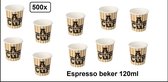 500x Koffiebeker karton a hot cup 120ml - Espresso Koffie thee chocomel soep drank water beker karton