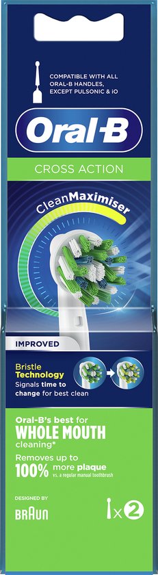 Oral-B CrossAction - Met CleanMaximiser-technologie - Opzetborstels - 2 Stuks - Oral B