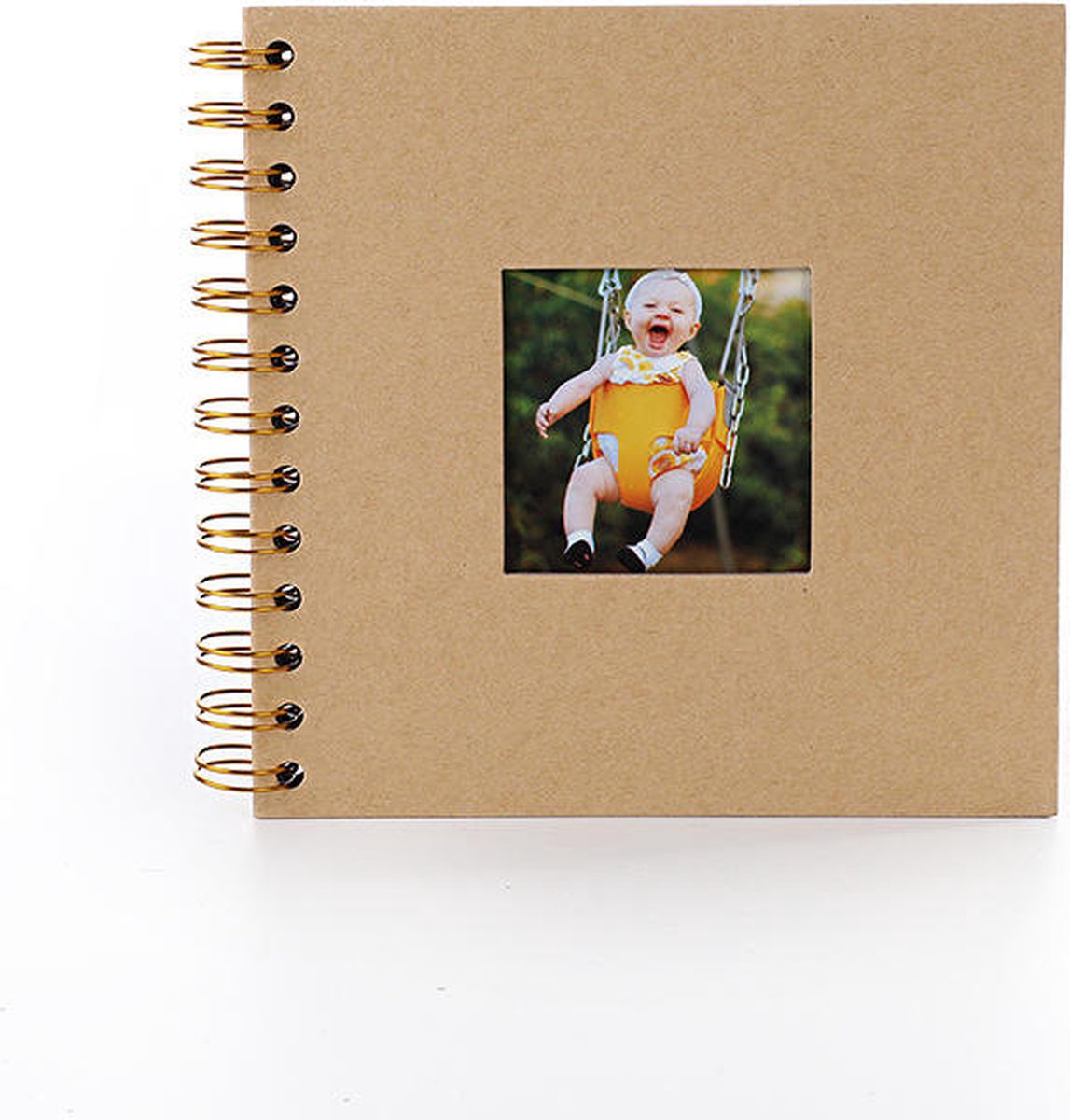 Scrapbook Foto Album - Plakboek - Doe het zelf Fotoboek - DIY - 20 Pagina's - Knutselen - Hobby - Thema - 17,5x17,5 CM - Bruin - Without lemon
