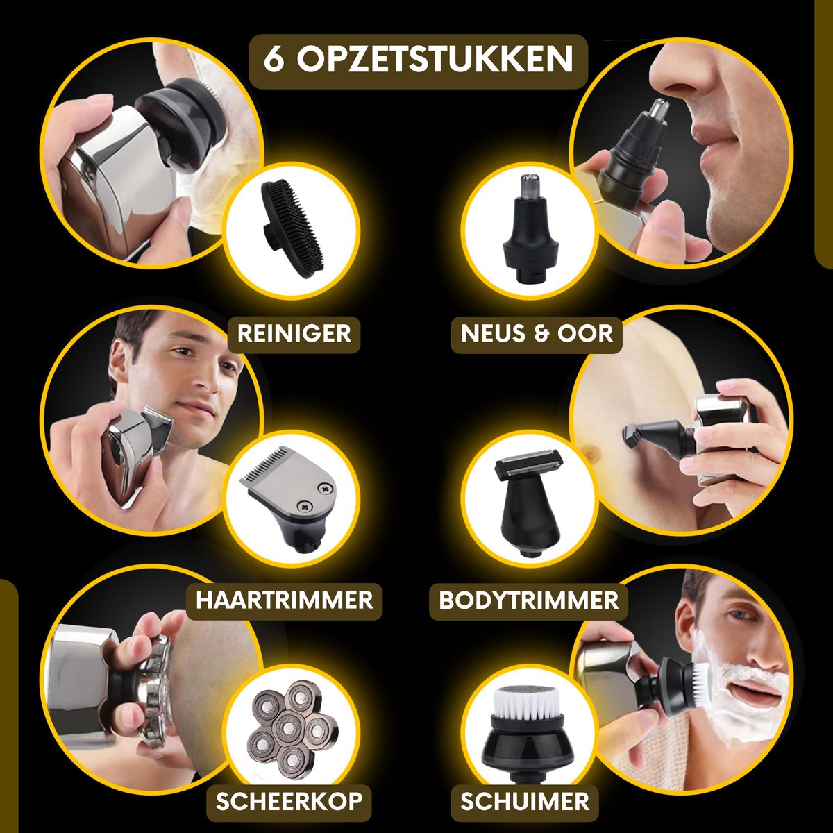 6-in-1 Scheerapparaat Mannen - Trimmer - Sansbeauté Skull - afbeelding 2