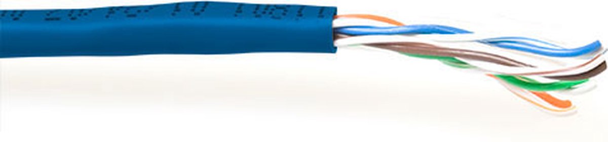 ACT ES356B CAT5E U/UTP PVC Kabel Massief Blauw - 305 meter