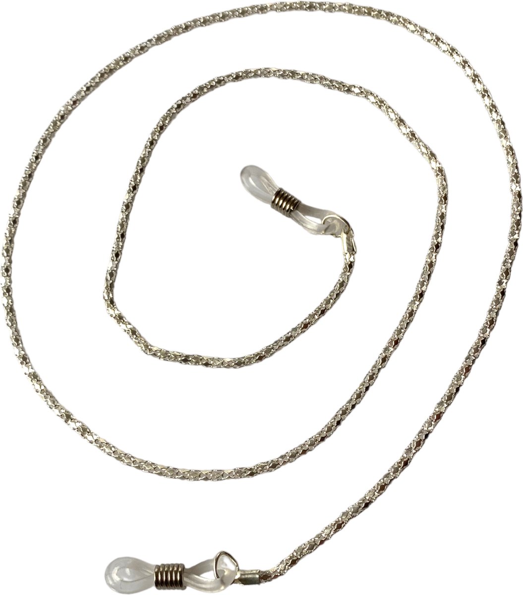 Eyezoo® Brilketting - Gevlochten Staal - Zilver - Silver Metal - Nuance