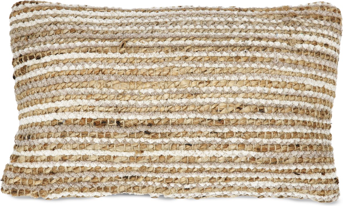 Sizo kussen Delhi 30 x 50 cm - Cream/Beige/Naturel - Inclusief vulling