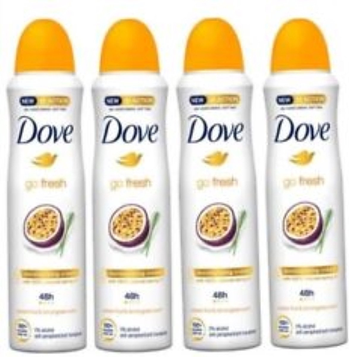 Goedkoopste Dove Deo Spray - Passievrucht & Citroengras - 4 x 150 ml
