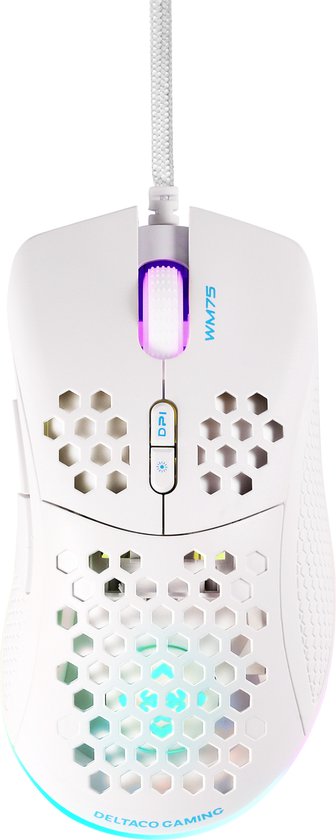 Deltaco Gaming White Line WM75 - Gaming Muis - Lichtgewicht - 70 gram ...