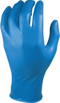 Oxxa Premium X Grippaz Pro Long 44-545 Nitril Wegwerp Handschoenen - Maat 10/XL - Blauw - 50 Stuks - Nitril Handschoenen - Visschub Structuur