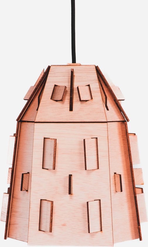 JADE hanglamp - WOMP - de houten lamp - hanglamp - lasergesneden - bouwpakket - multiplex - hout - e27 - sfeerlicht