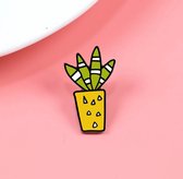 Akyol - cactus broche - Plant Broche - Broche - kamerplant - woonkamer - Cadeau - enamel broche - broche pins - kledingspeld – pin - Bedankje – leuke broche - verjaardag cadeau - cadeau
