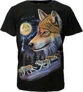 Wolven Wolf Pack Volle Maan T-Shirt - Origineel Design